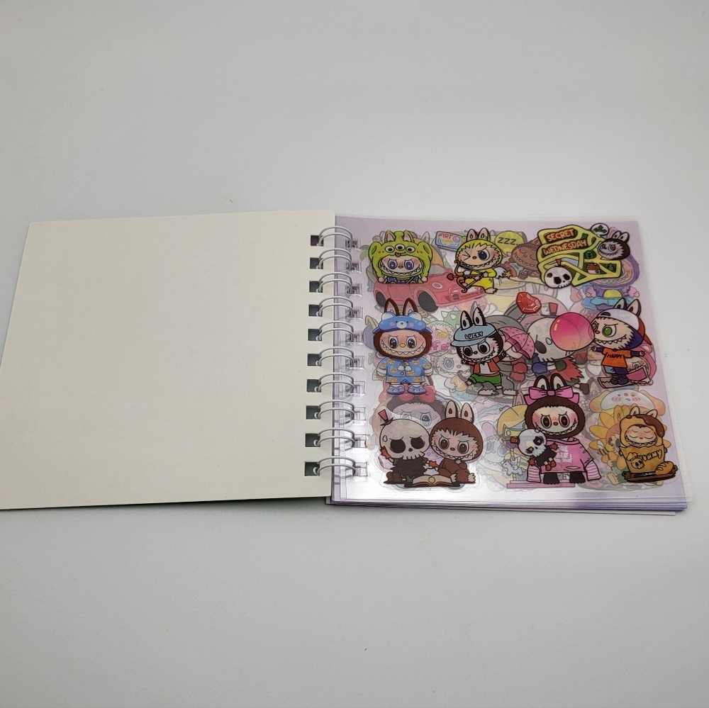 LABUBU Mini Spiral Sticker Notebook NEW - Picture 4 of 8